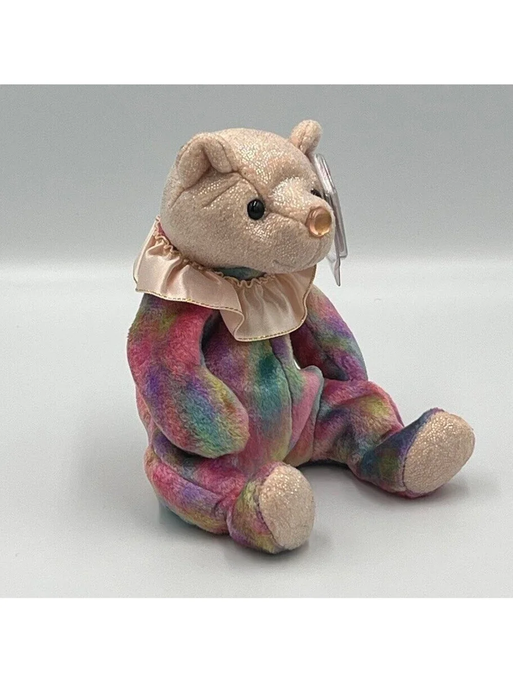 October Birthday Bear Vintage 2001 Ty Beanie Babies Opal MWMTS Tag Protector